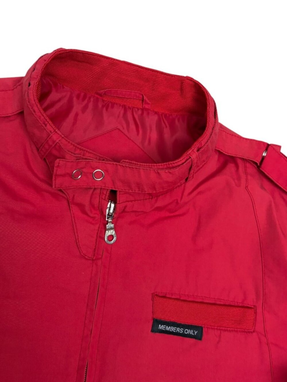 MEMBERS ONLY Vintage Jacket Bomber Red Retro Business Casual Coat Mens Medium - Picture 3 of 6